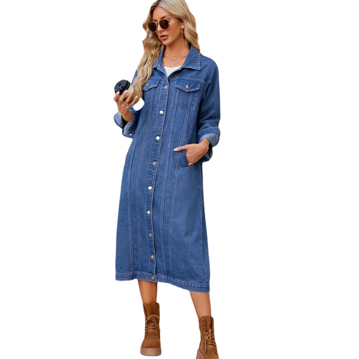 Elara Denim Longue