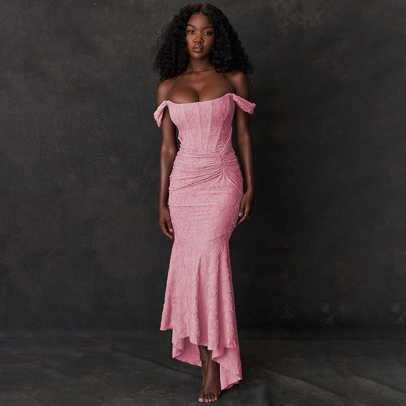 Mozision Purple Strapless Bodycon Dress - ALIZA