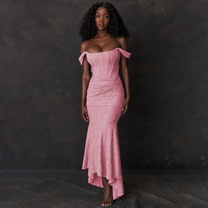 Mozision Purple Strapless Bodycon Dress - ALIZA