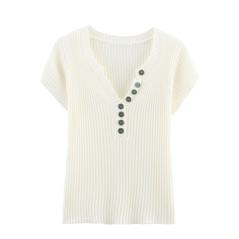 Contrast Knit Top