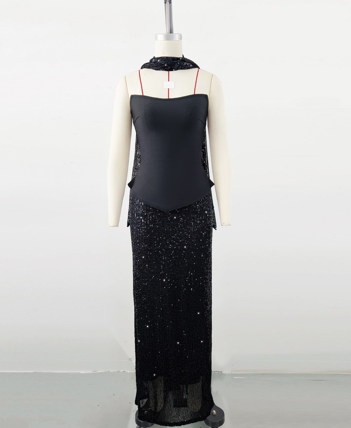 Vionnet Sequin Scarf Dress