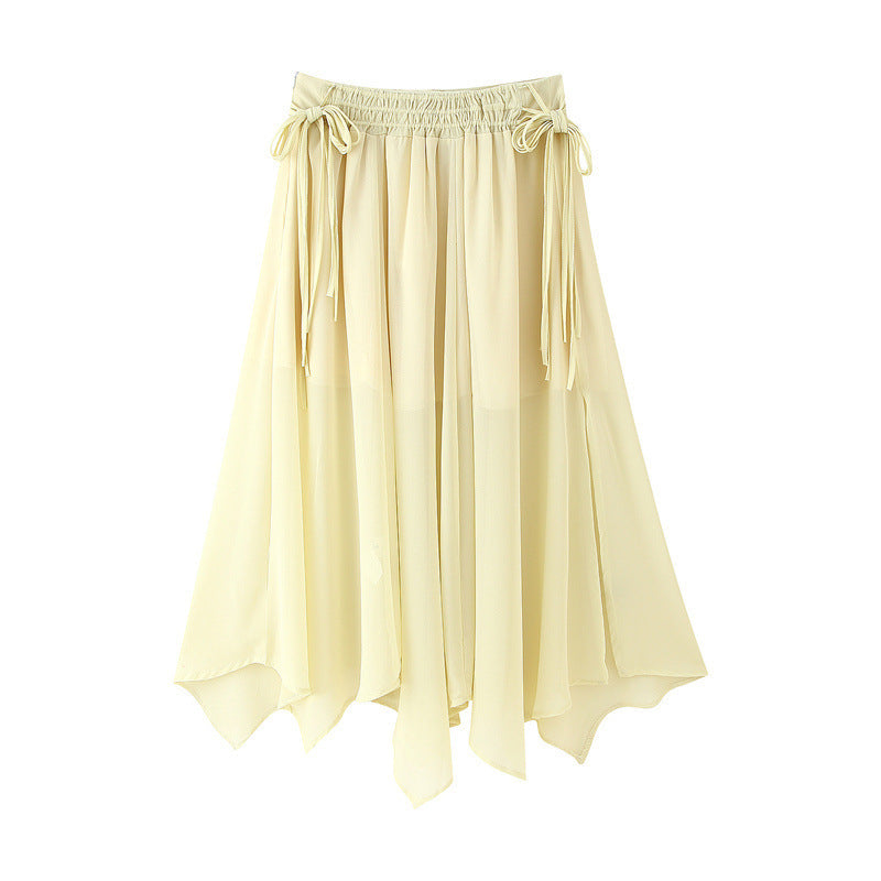 Saffron Drape Chiffon Skirt
