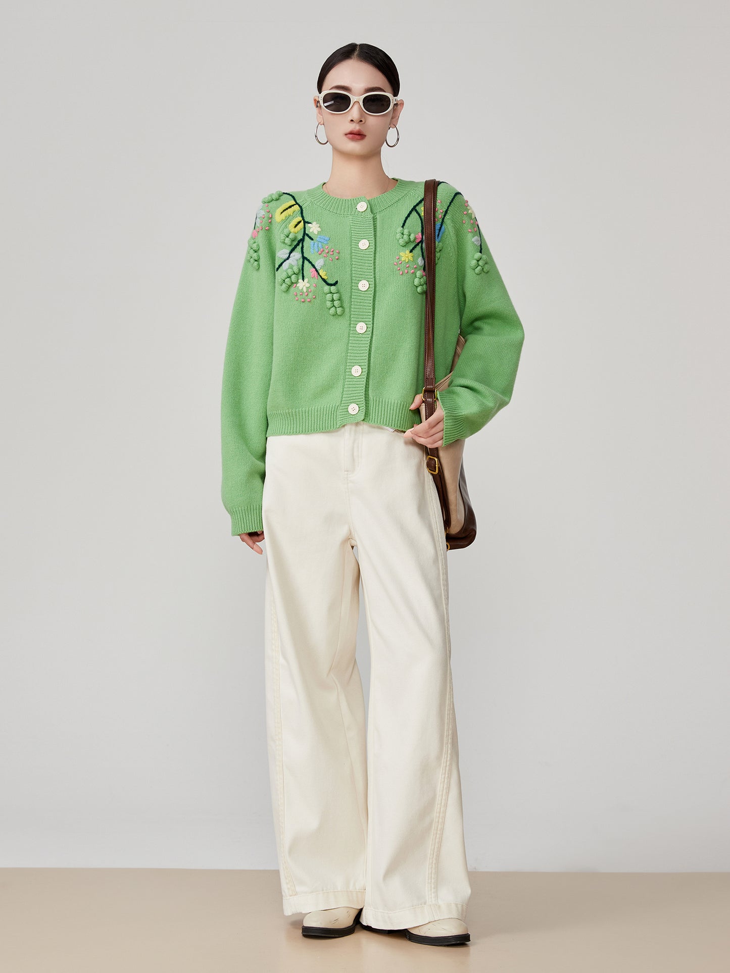 Vert Brodé Cardigan"