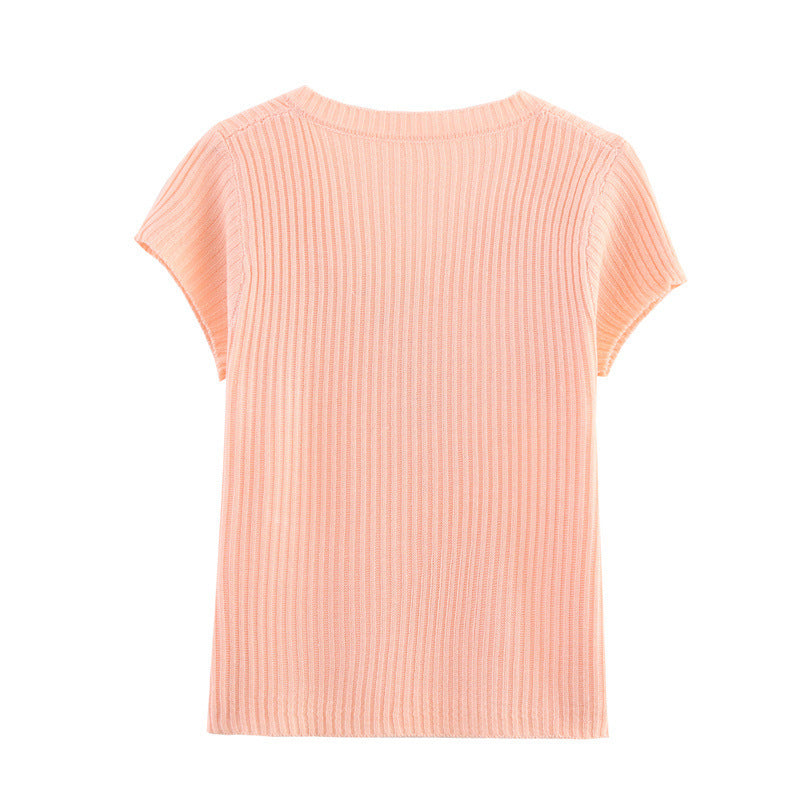 Contrast Knit Top