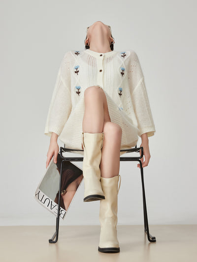 Blanc Fleur Cardigan - New Arrival
