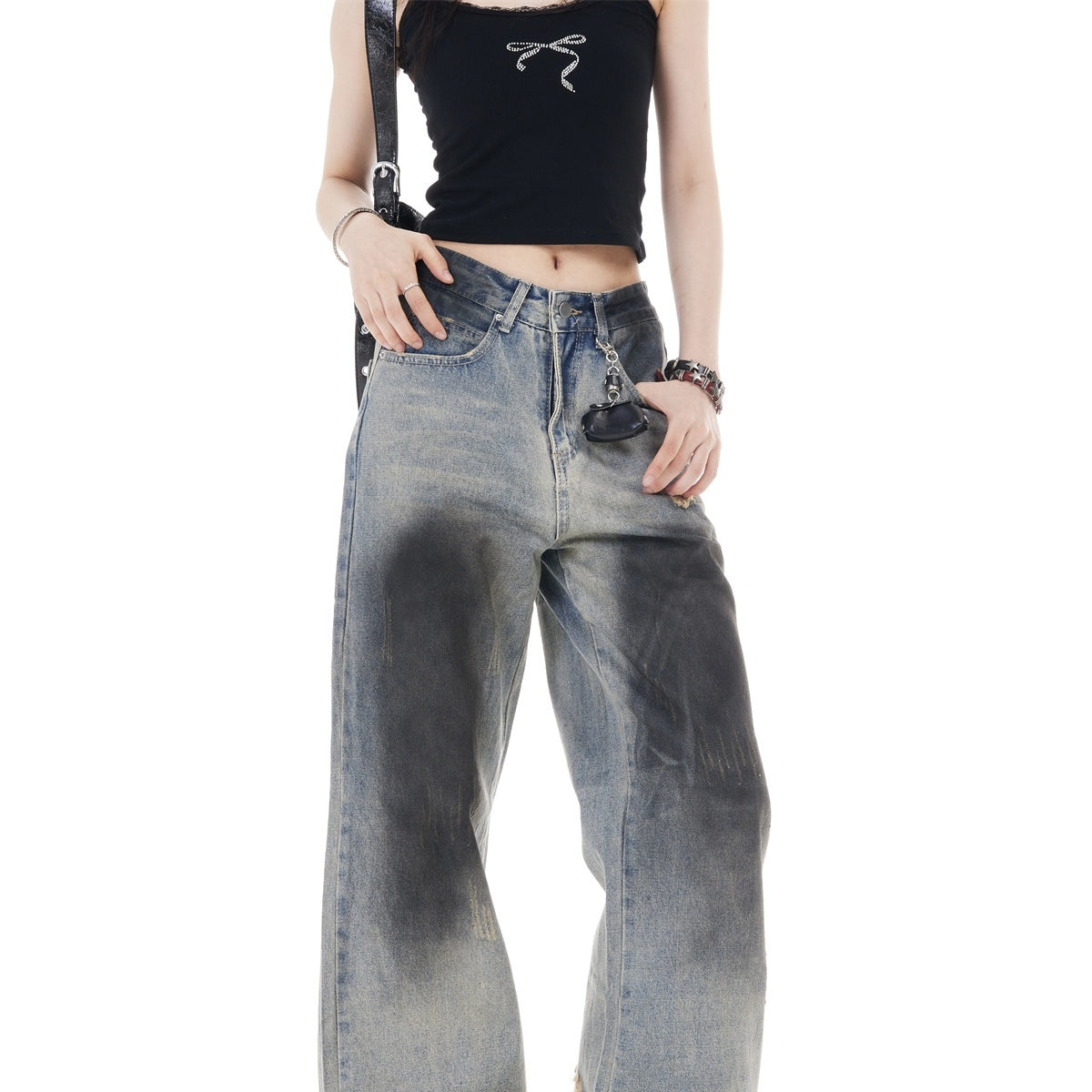 Déchiré Élevé Denim