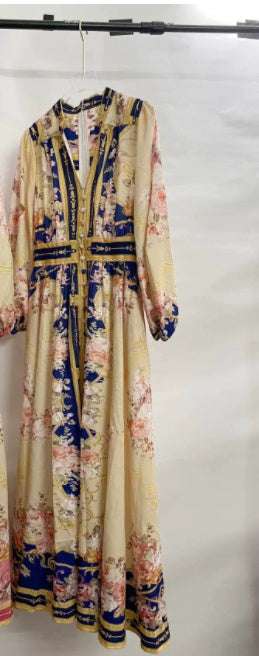 Vionnet Print Lantern Dress