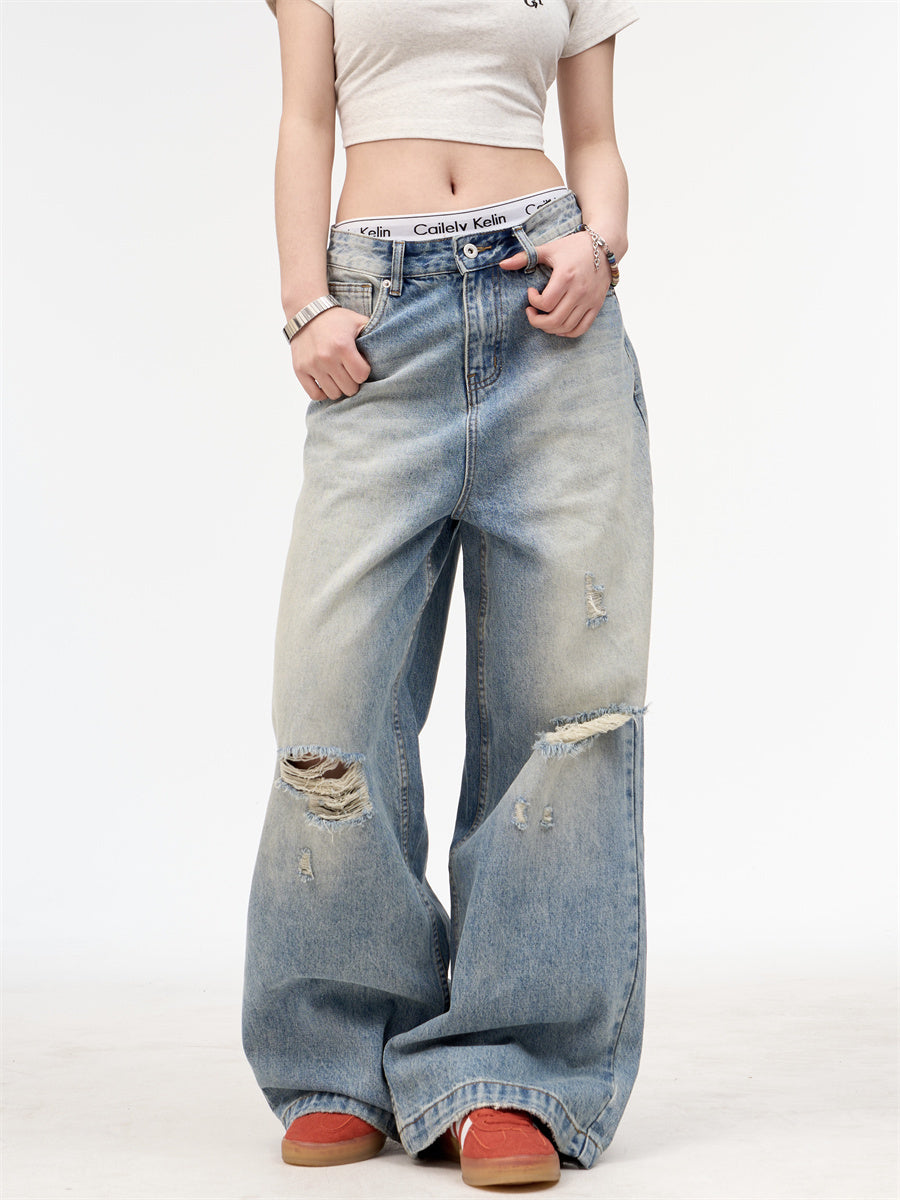 Patiné Droit Denim