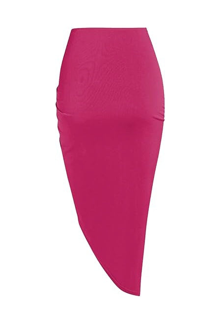 Onyx Ruched Bodycon Midi Skirt
