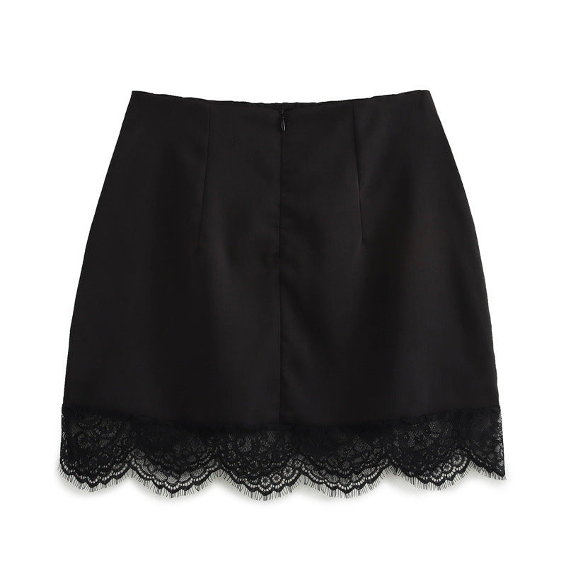 Velasca Lace Stitched Sheath Skirt