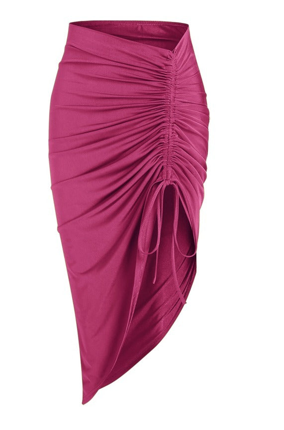 Onyx Ruched Bodycon Midi Skirt