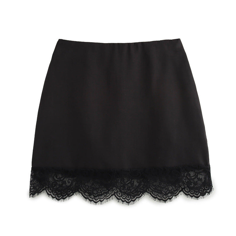 Velasca Lace Stitched Sheath Skirt