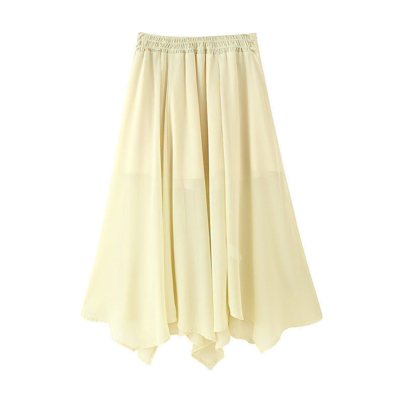 Saffron Drape Chiffon Skirt