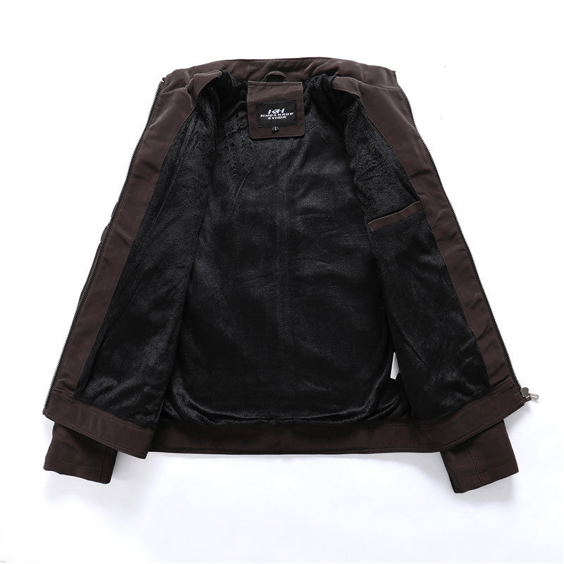 Leather Bomber Jacket
