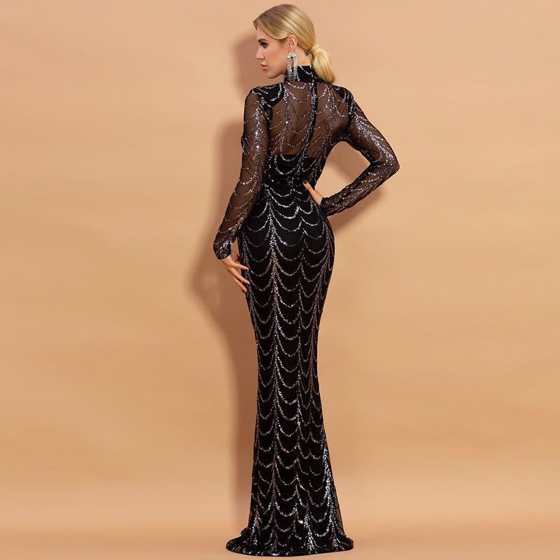Velour Étoile Maxi Dress