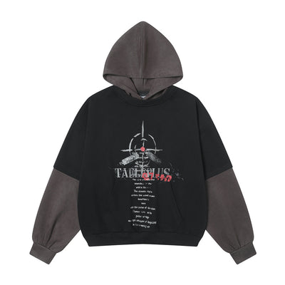 Velasca Patchwork Print Hoodie - New Arrival