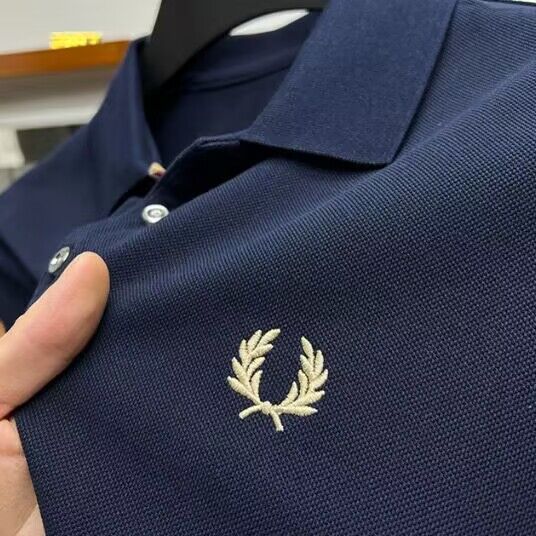 Men's Embroidered Lapel Polo Shirt
