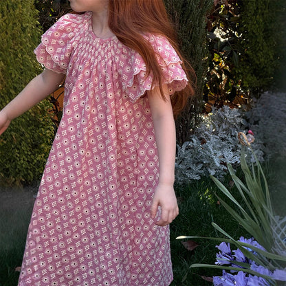 Vintagia Lace Flounce Dress
