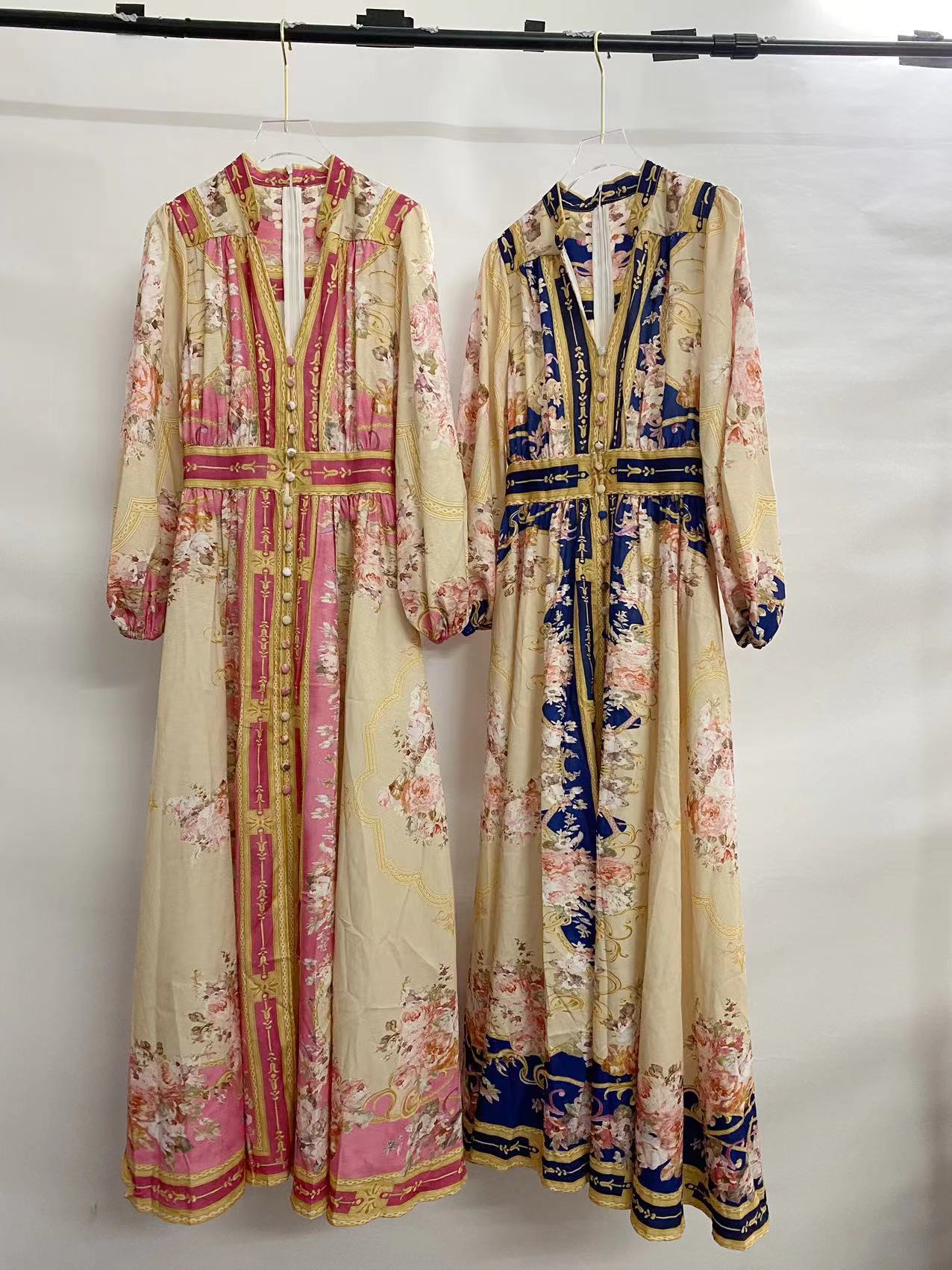 Vionnet Print Lantern Dress