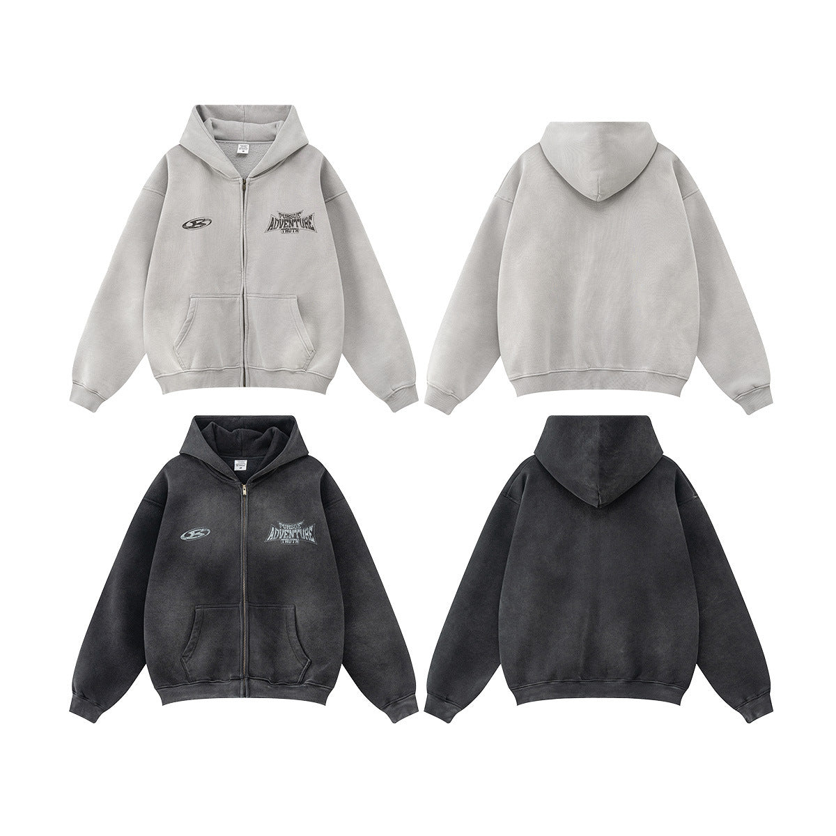 Unisex Patiné Zipper Fleece