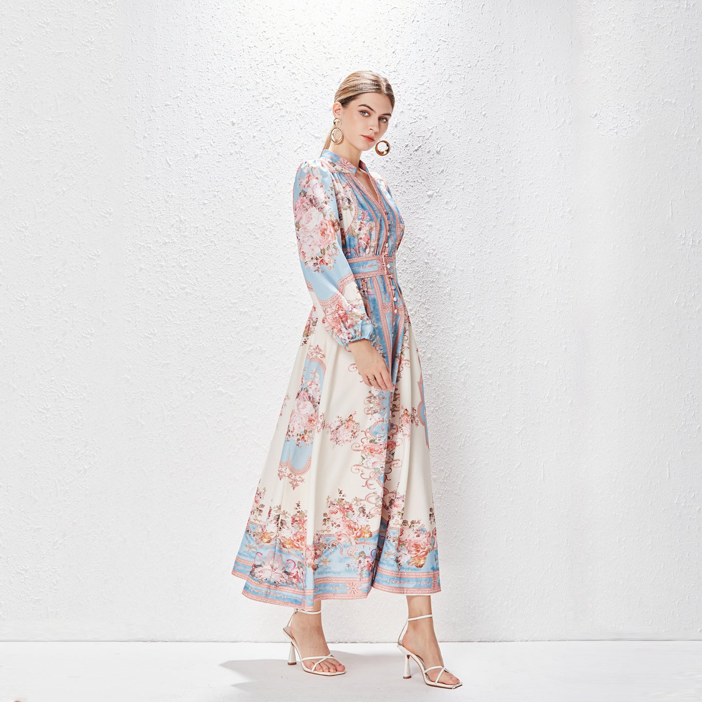 Vionnet Print Lantern Dress