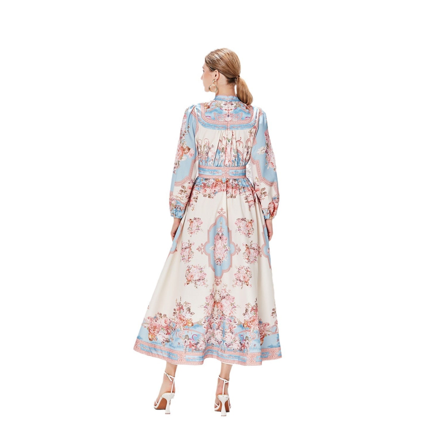 Vionnet Print Lantern Dress