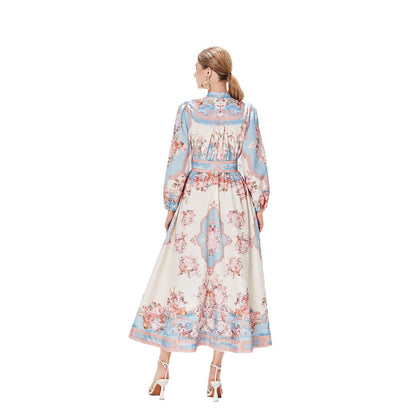 Vionnet Print Lantern Dress