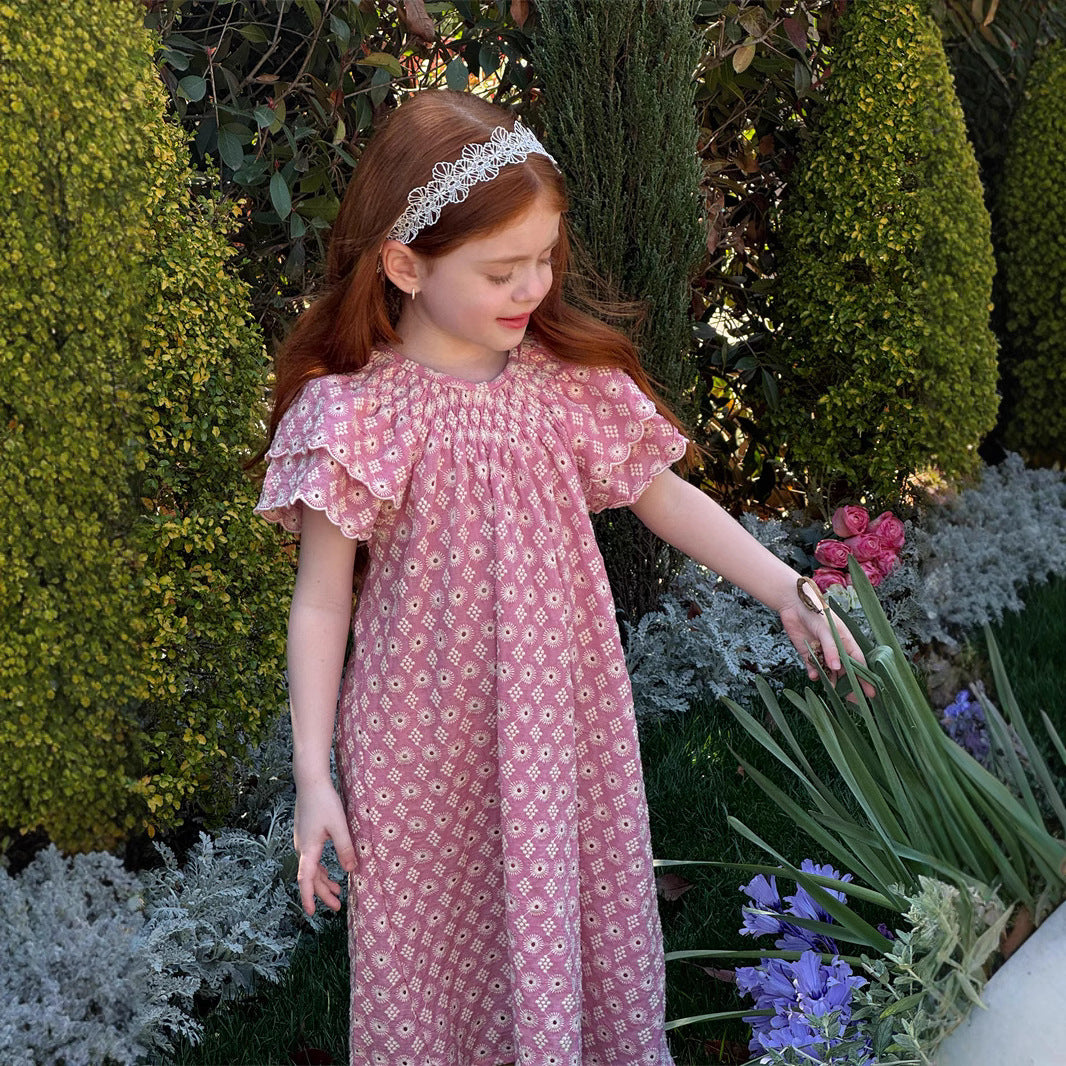 Vintagia Lace Flounce Dress