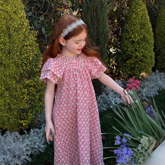Vintagia Lace Flounce Dress