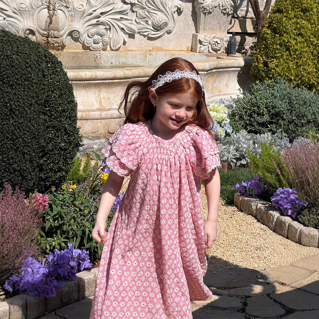 Vintagia Lace Flounce Dress