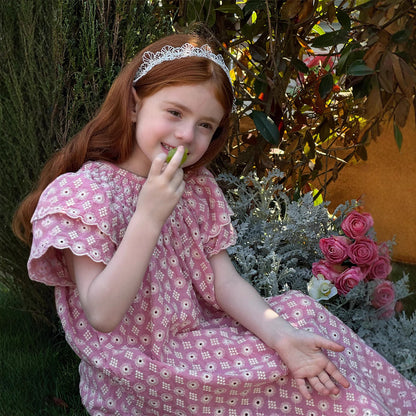 Vintagia Lace Flounce Dress