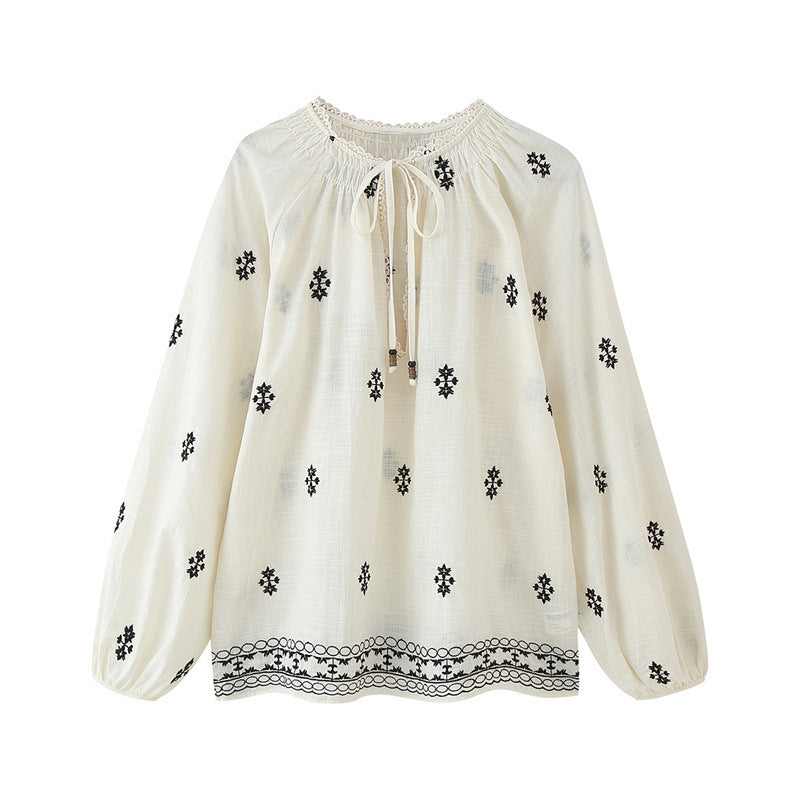 Women's Brodé Lace-Up Shirt