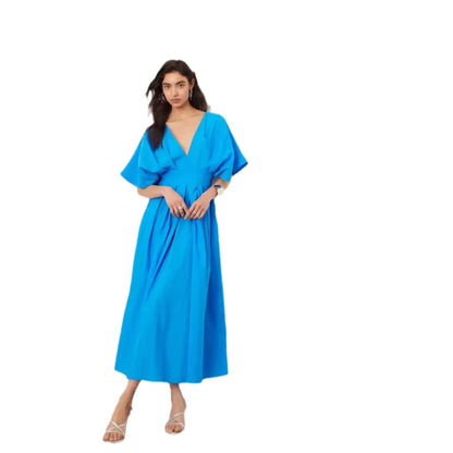 Azure Grace Pleated Gown