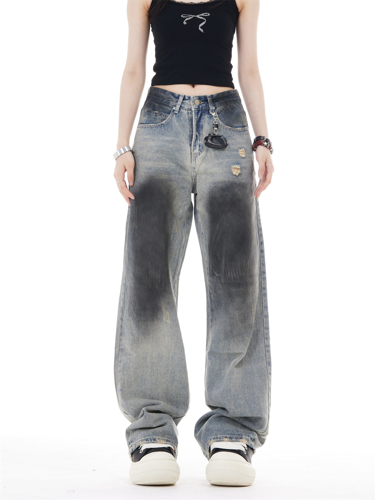 Déchiré Élevé Denim