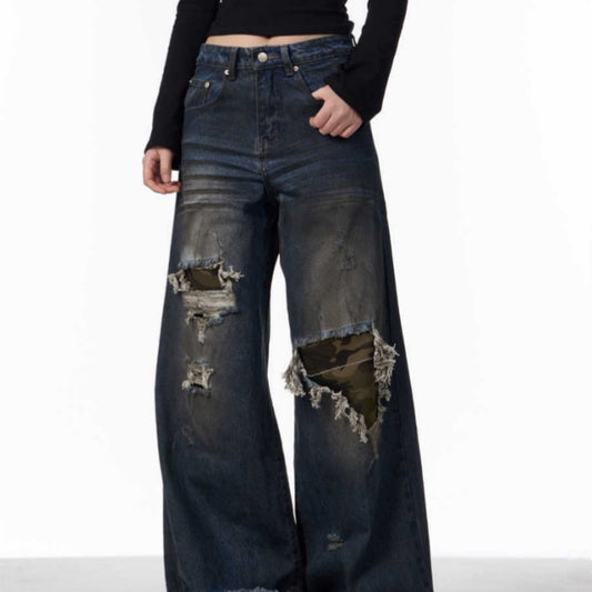 Camouflage Déchiré Pantalon