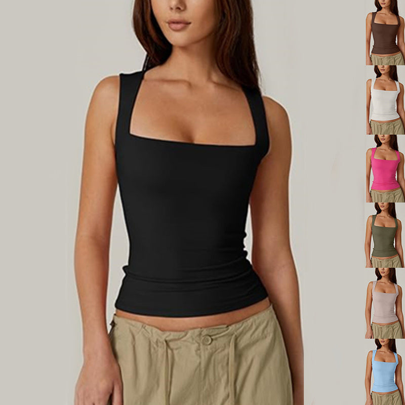 Slim Square-Neck Tank Top - New Arrival