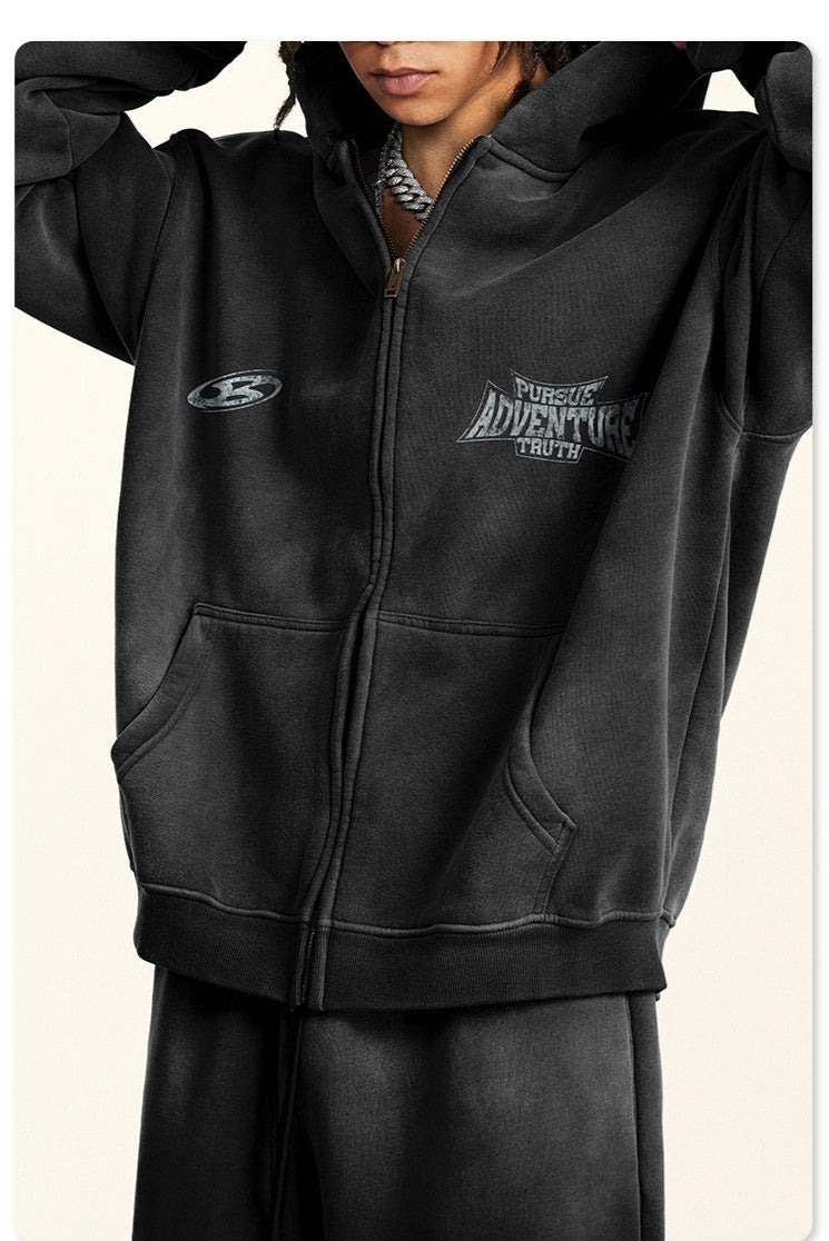 Unisex Patiné Zipper Fleece
