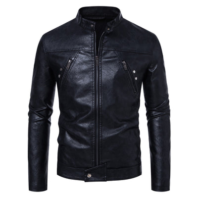 Velasca Stand-Collar Leather Jacket - New Arrival