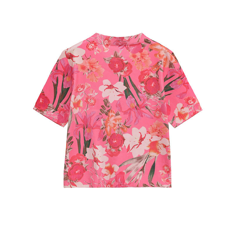 Women's Floral Knit Tops