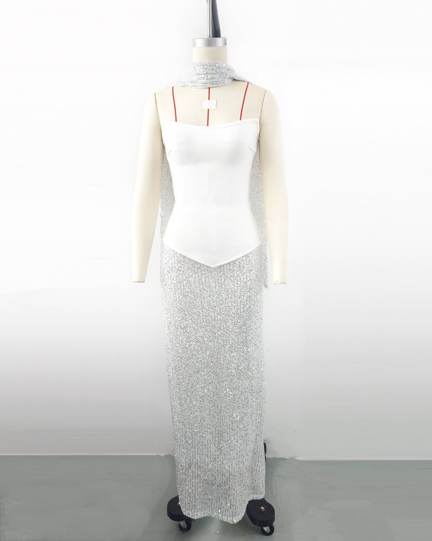 Vionnet Sequin Scarf Dress
