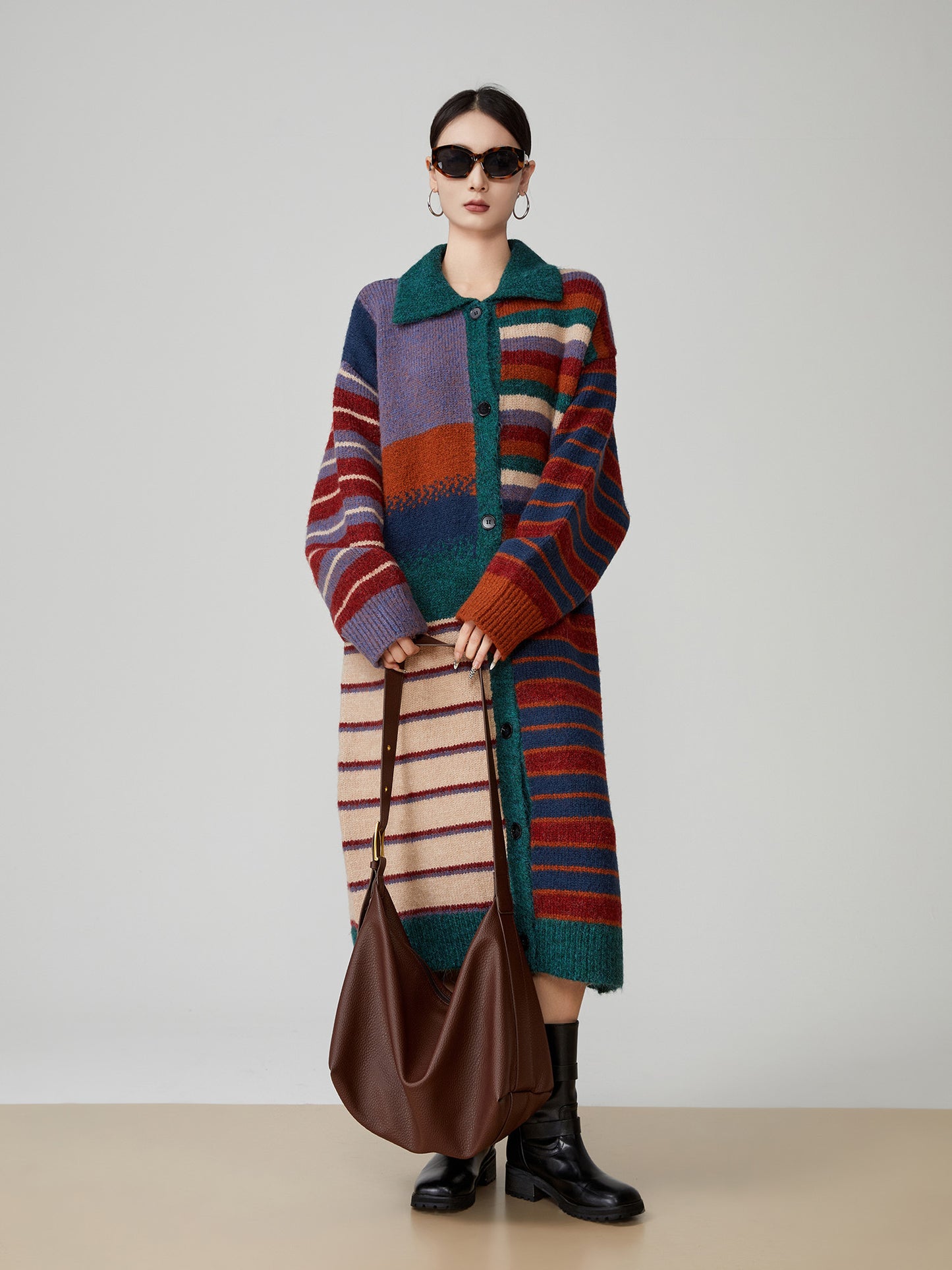 Rayure Rétro Manteau
