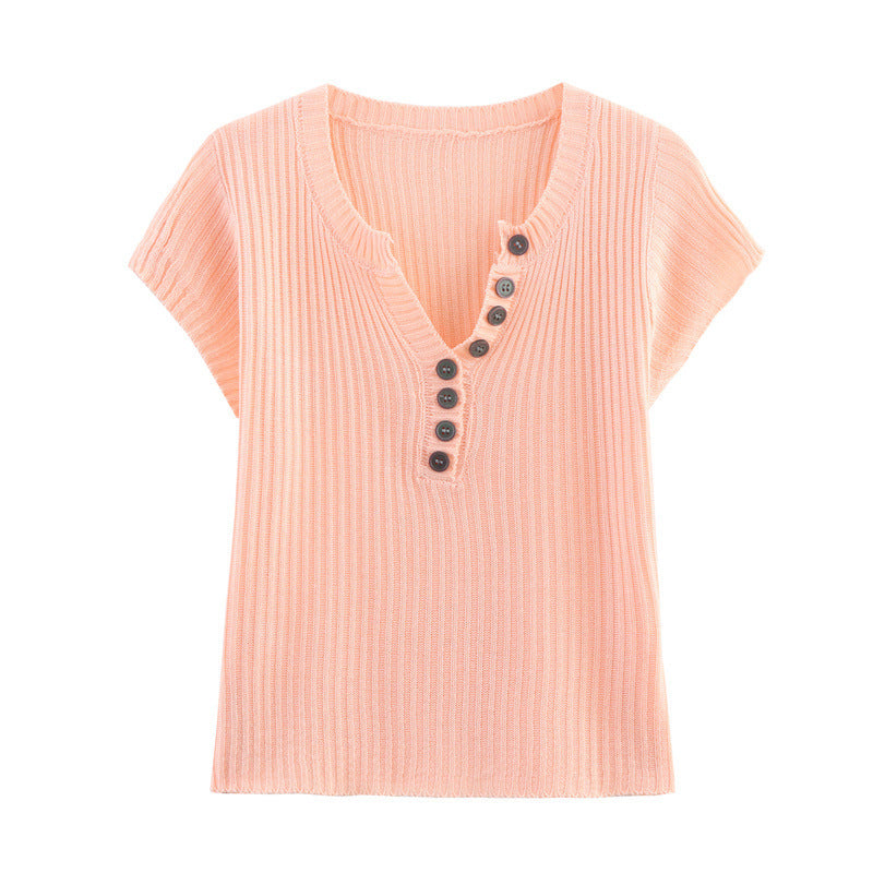 Contrast Knit Top