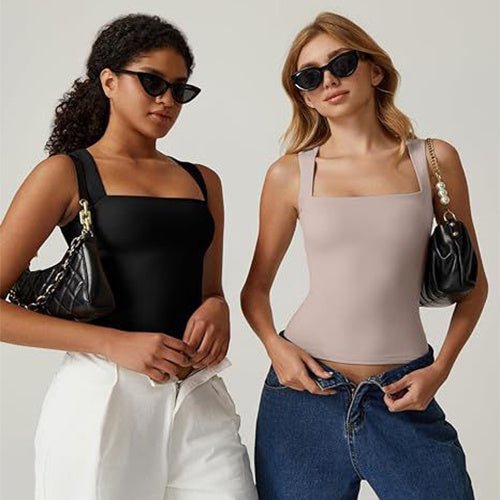 Slim Square-Neck Tank Top - ALIZA
