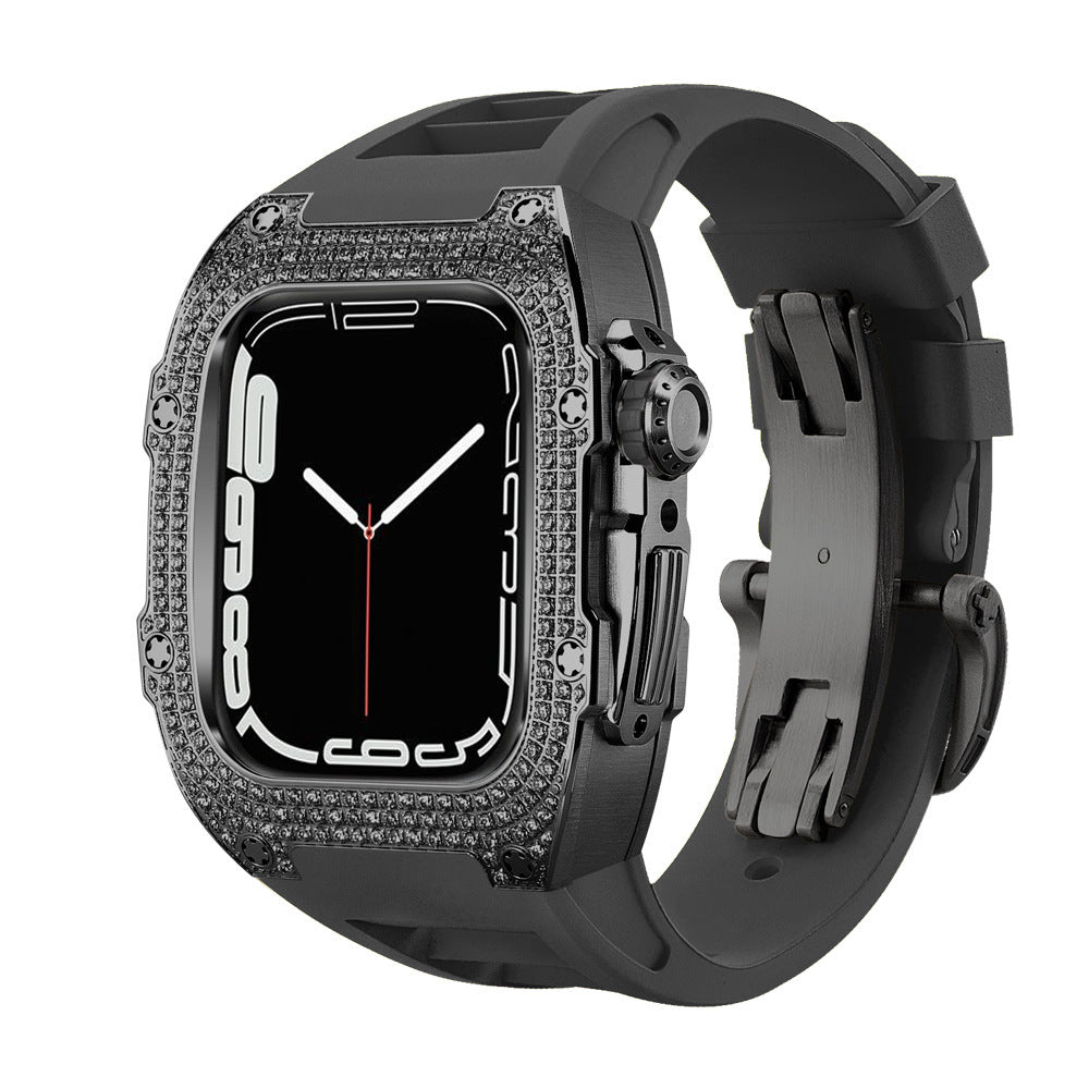 Velasca Diamond Case Watch Strap - ALIZAVelasca Diamond Case Watch StrapVelasca Diamond Case Watch StrapVelasca Diamond Case Watch StrapmenALIZAALIZAObsidian Core with Midnight StrapVelasca Diamond Case Watch Strap44mm