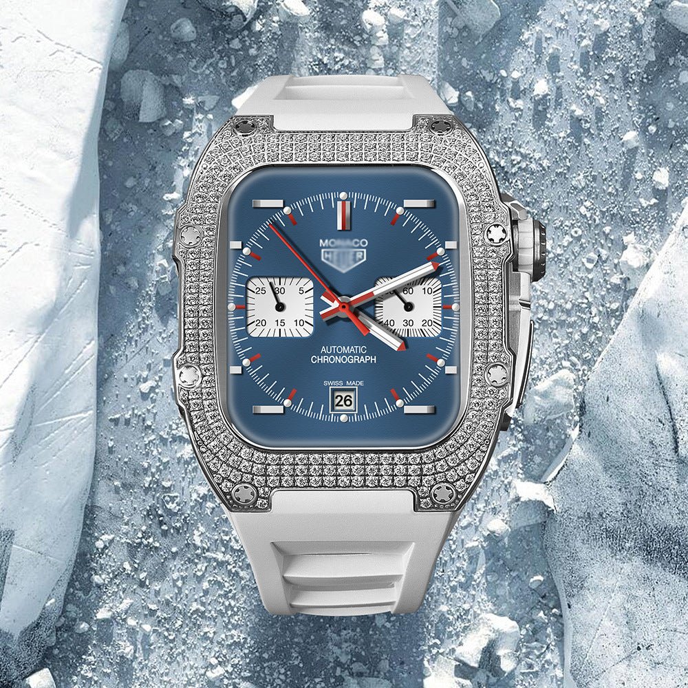 Velasca Diamond Case Watch Strap - ALIZAVelasca Diamond Case Watch StrapVelasca Diamond Case Watch StrapVelasca Diamond Case Watch StrapmenALIZAALIZAObsidian Core with Midnight StrapVelasca Diamond Case Watch Strap44mm
