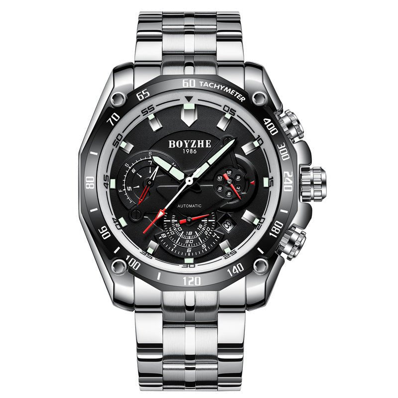 Velasca Steel Luminous Watch - ALIZAVelasca Steel Luminous WatchVelasca Steel Luminous WatchVelasca Steel Luminous WatchmenALIZAALIZASilver Eclipse – Noir AccentVelasca Steel Luminous Watch