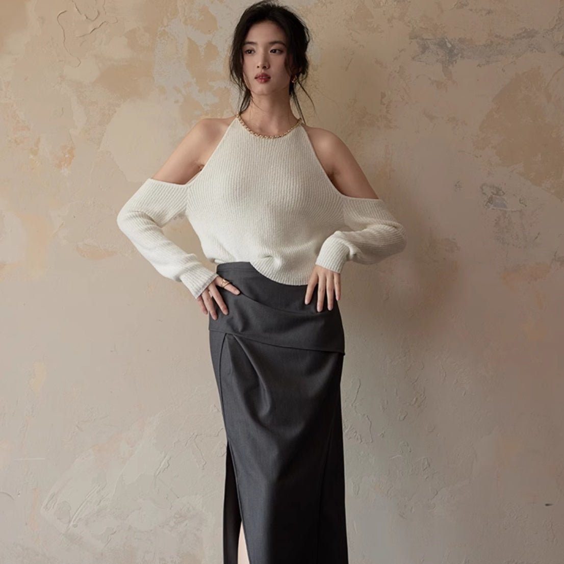 Vionnet Chain Sweater - ALIZAVionnet Chain SweaterVionnet Chain SweaterVionnet Chain SweaterwomenALIZAALIZAWhiteVionnet Chain SweaterM